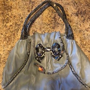 Betsy Johnson Crocobow purse